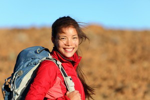 Healthy lifestyle woman smiling outside