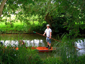 Punting on the River Cherwell in Oxford, England