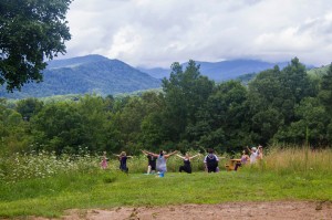 Yoga nestled under the watchful eyes of the Blue Ridge Mountains