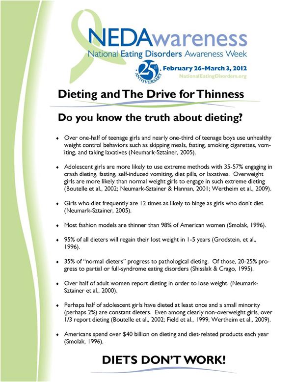 Dieting & The Drive for Thinness: The Truth About Dieting